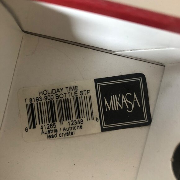 Mikasa Holiday Time Austria Lead Crystal Christmas Tree Bottle Stopper - Picture 4 of 7